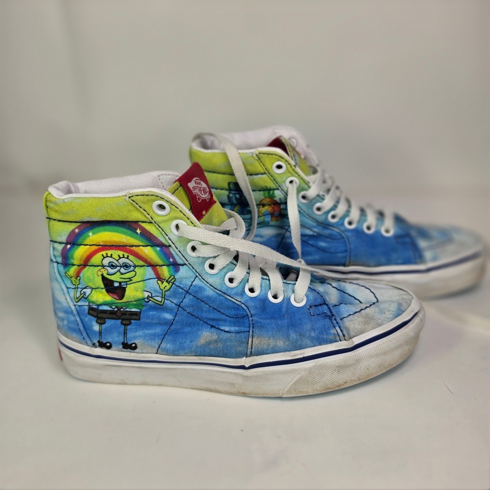 Vans Sk8-Hi SpongeBob Imaginaaation Tie Dye Shoes Mens 4.5 Womens 6 High Top